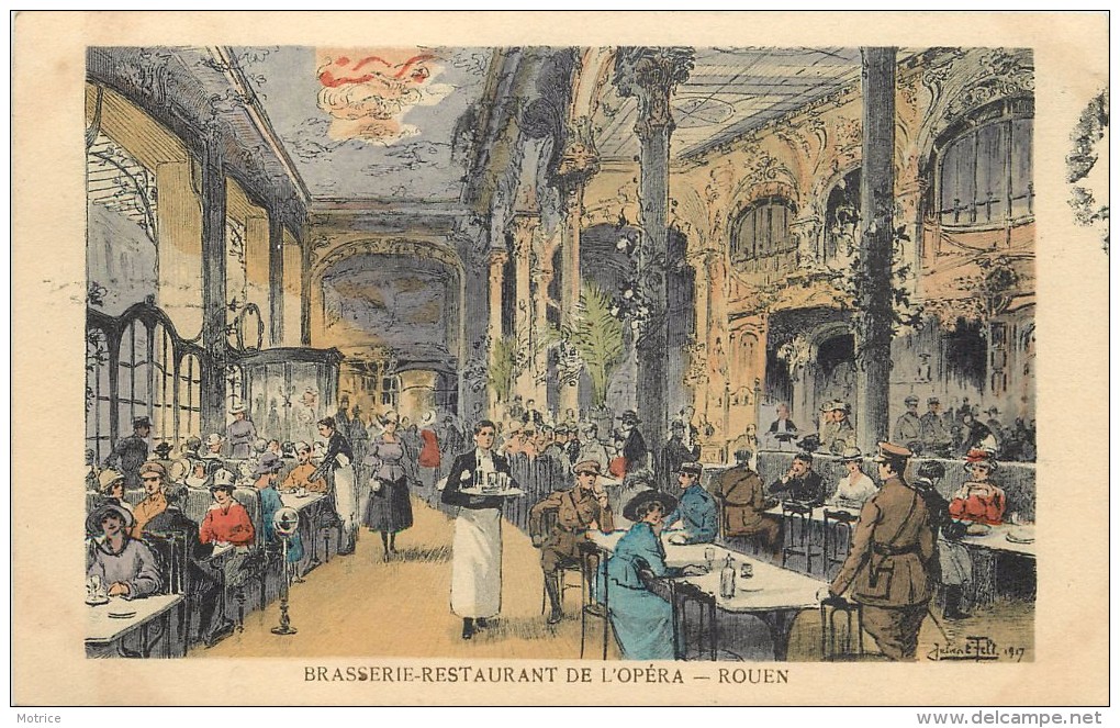 ROUEN - Brasserie Restaurant De L'Opéra, Carte Illustrée. - Rouen