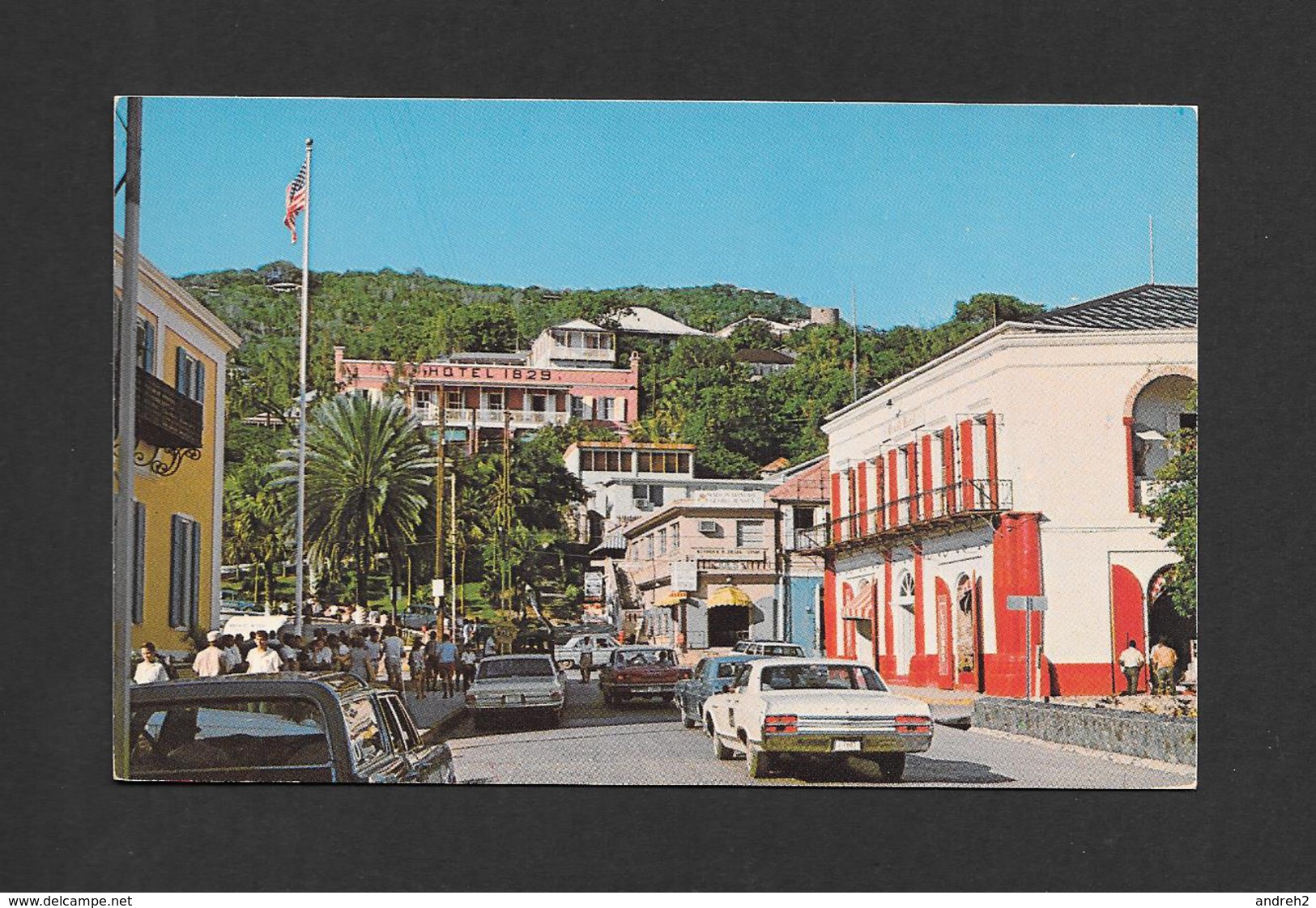 ST THOMAS - ANTILLES -  VIRGIN ISLANDS - POST OFFICE SQUARE IN CHARLOTTE AMALIE  - BY DUKANE SCENICS - Virgin Islands, US