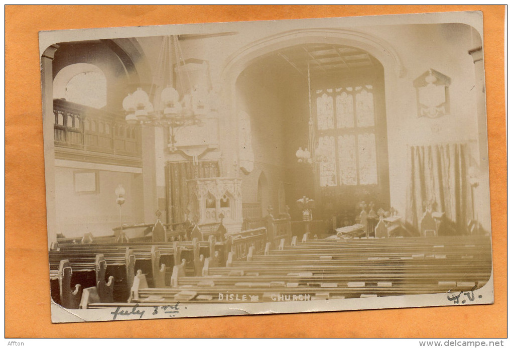 Disley Cheshire UK Church 1906 Real Photo Postcard - Autres & Non Classés