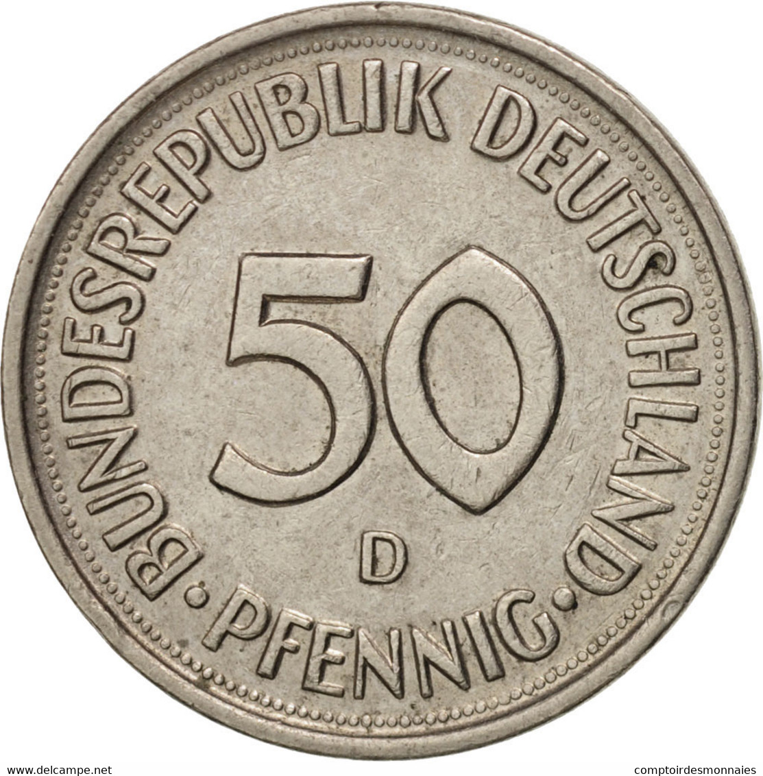Monnaie, République Fédérale Allemande, 50 Pfennig, 1975, Munich, TTB+ - 50 Pfennig