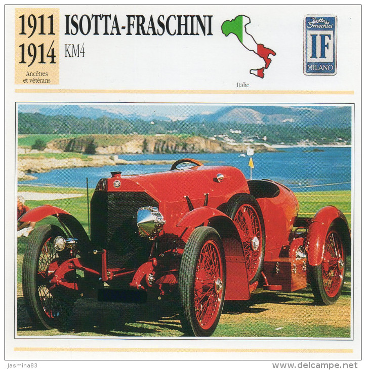 Isotta-Fraschini 1911-1914 (derrière Il Y A Un Texte Sur Les Caracteristiques De La Voiture) - Voitures