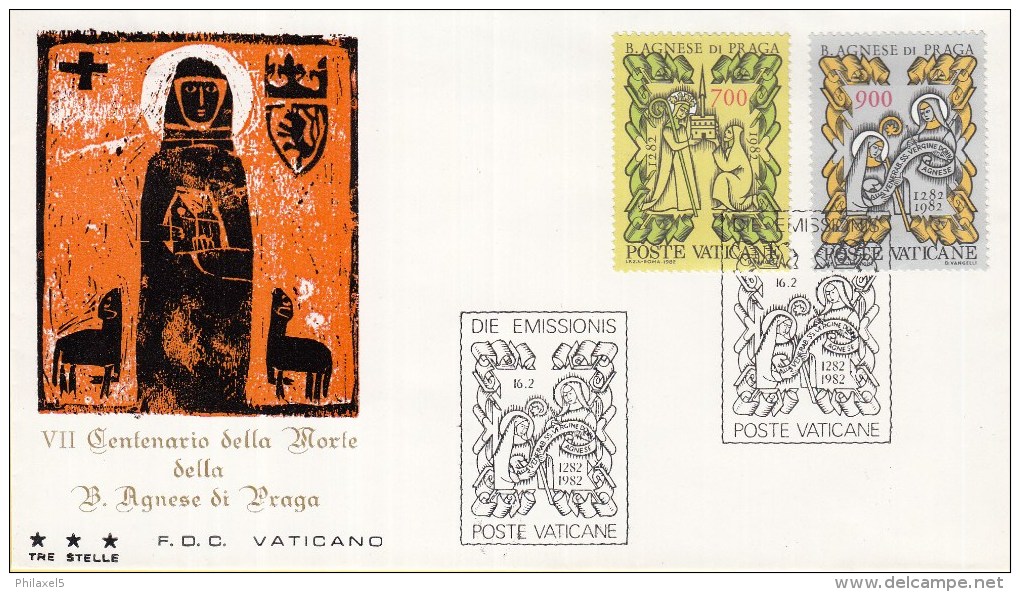 Vaticaan - FDC 16-02-1982 - 700. Todestag Der Seligen Agnes Von Böhmen - Michel 803 - 804 - FDC