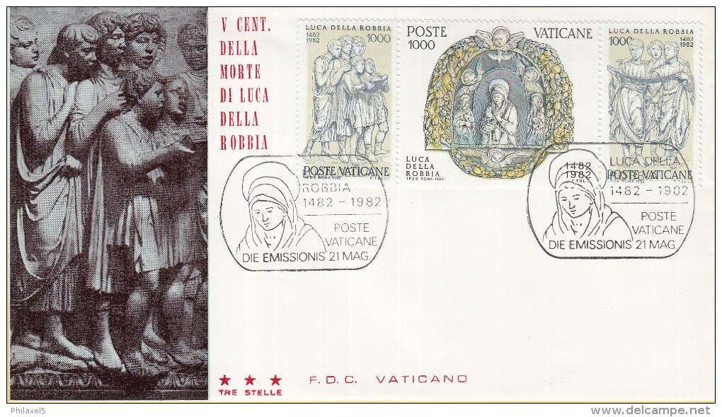 Vaticaan - FDC 21-05-1982 - 500. Todestag Des Bildhauers Luca Della Robbia - Michel 805 - 807 - FDC