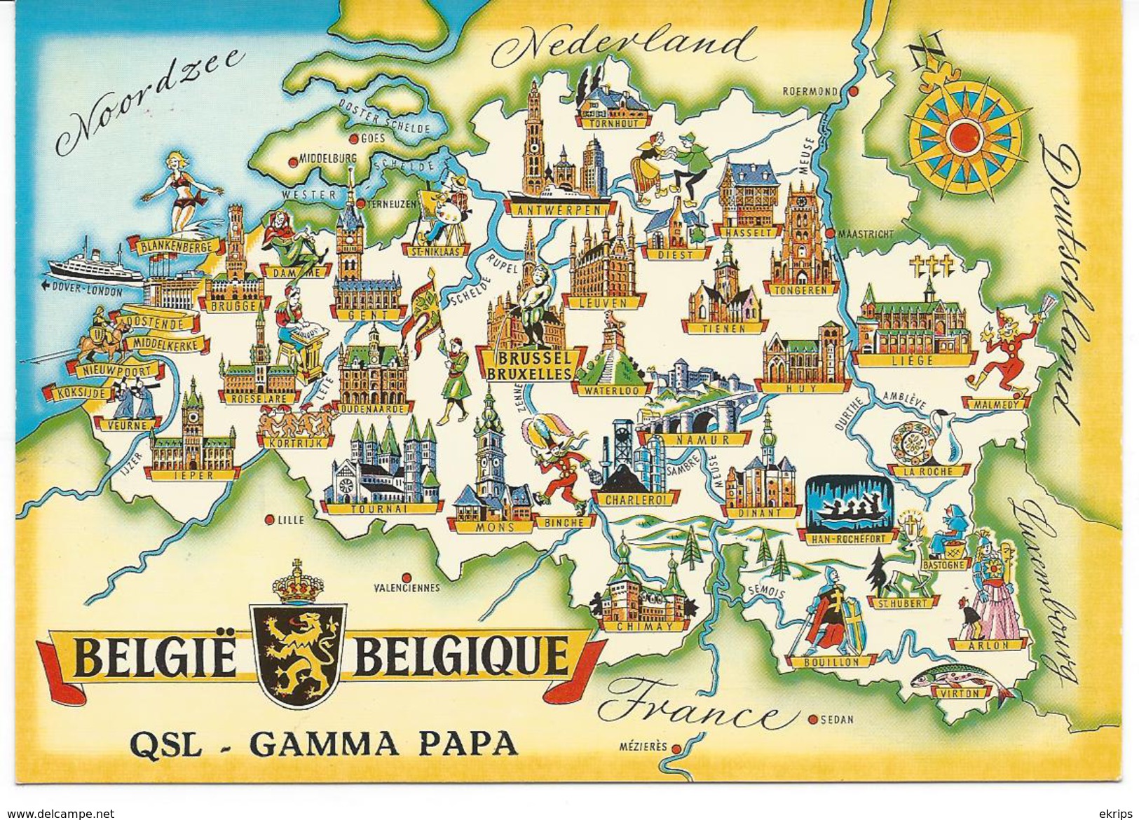 België-Belgique QSL - Gamma Papa - Autres & Non Classés