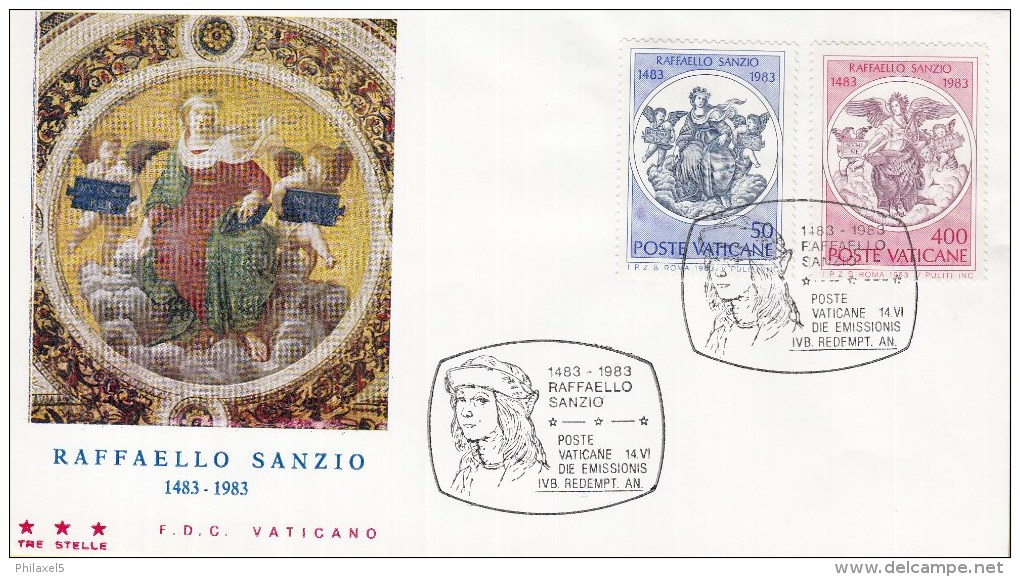 Vaticaan - FDC 14-06-1983 - 500. Geburtstag Von Rafaello Sanzio - Michel 826 - 829 - FDC