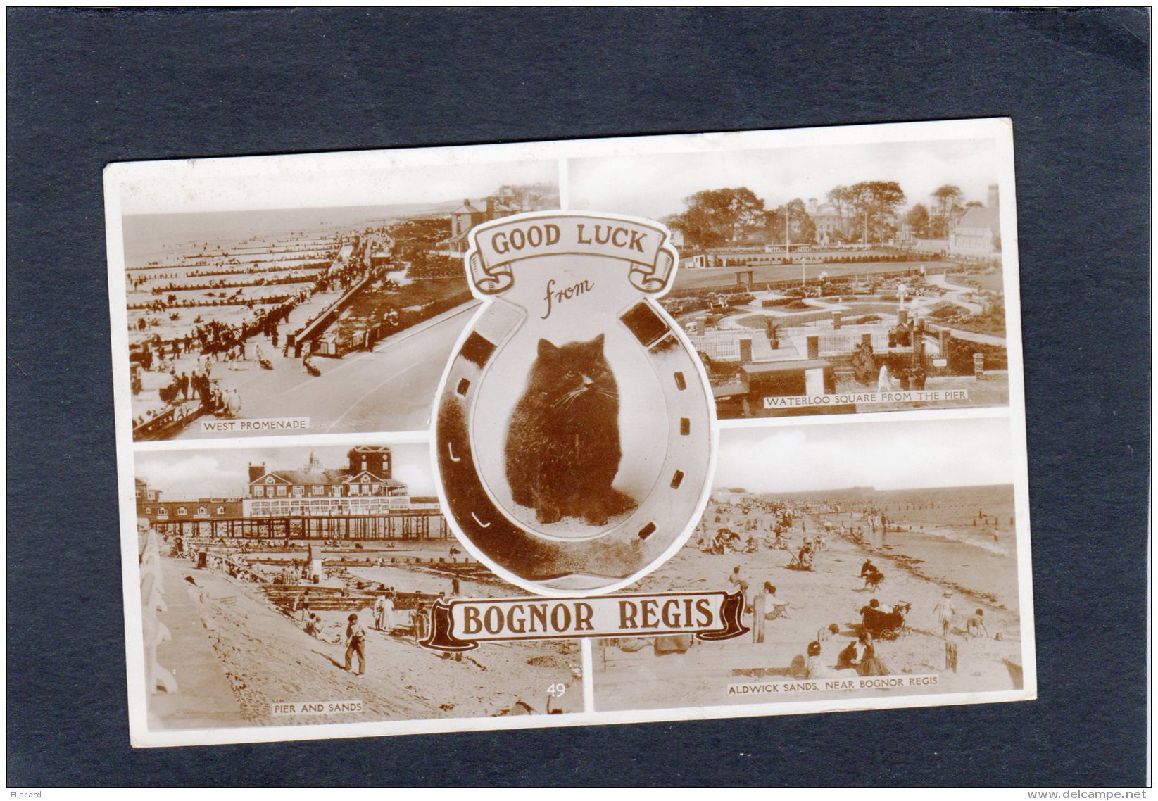 60415   Regno  Unito,   Good Luck From  Bognor Regis,  VGSB  1938 - Bognor Regis