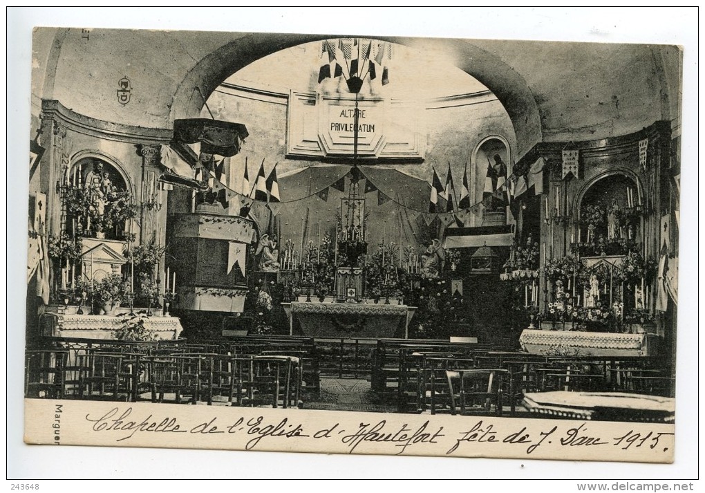 Chapelle De L´église D´Hautefort Fête De Jeanne D´Arc 1915 (légende Manuscrite) - Other & Unclassified