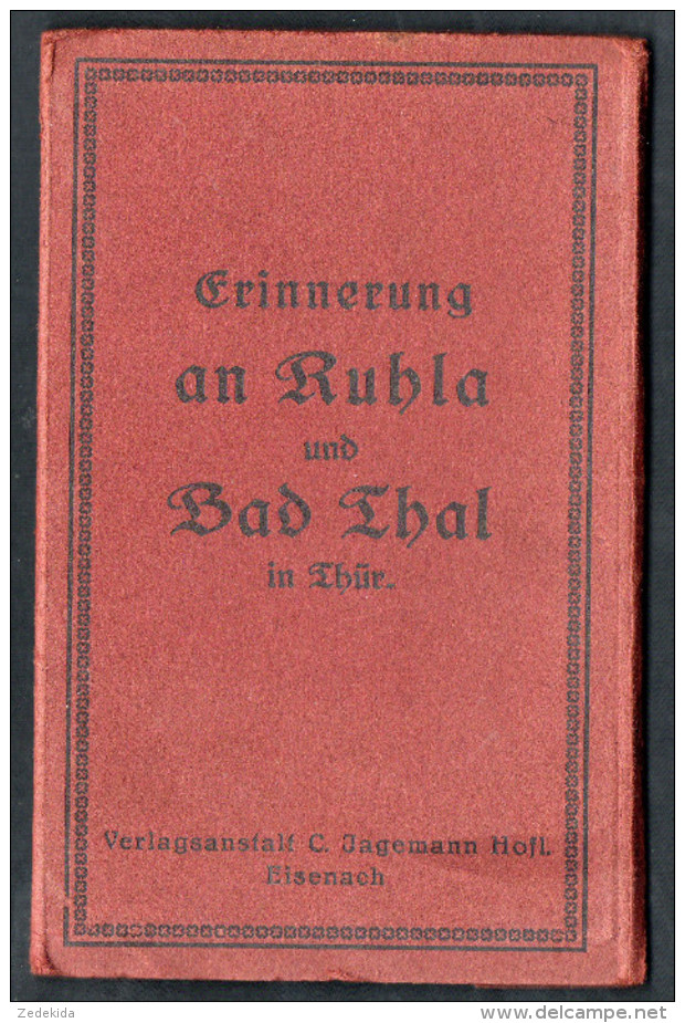 2388 - 8 Alte Ansichtskarte - Ruhle Thal Leporello Jagemann Eisenach - Schmalkalden