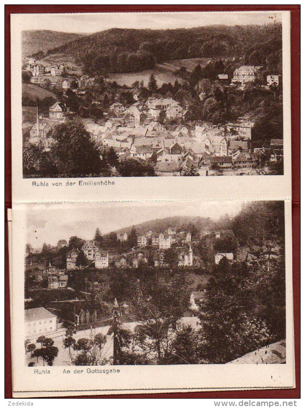 2388 - 8 Alte Ansichtskarte - Ruhle Thal Leporello Jagemann Eisenach - Schmalkalden