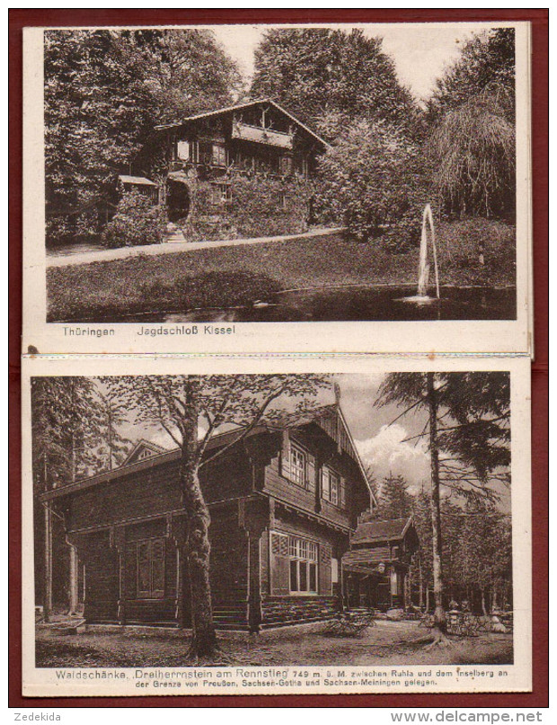 2388 - 8 Alte Ansichtskarte - Ruhle Thal Leporello Jagemann Eisenach - Schmalkalden