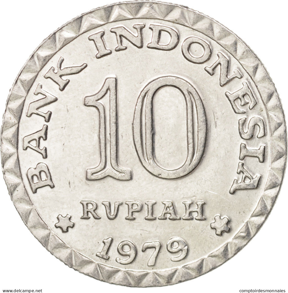 Monnaie, Indonésie, 10 Rupiah, 1979, SUP+, Aluminium, KM:44 - Indonesien