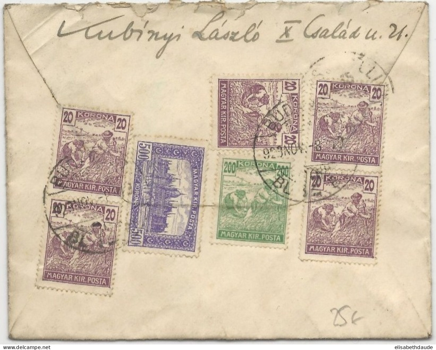 HONGRIE - 1923 - ENVELOPPE De BUDAPEST Pour MOULINS (ALLIER) - Storia Postale