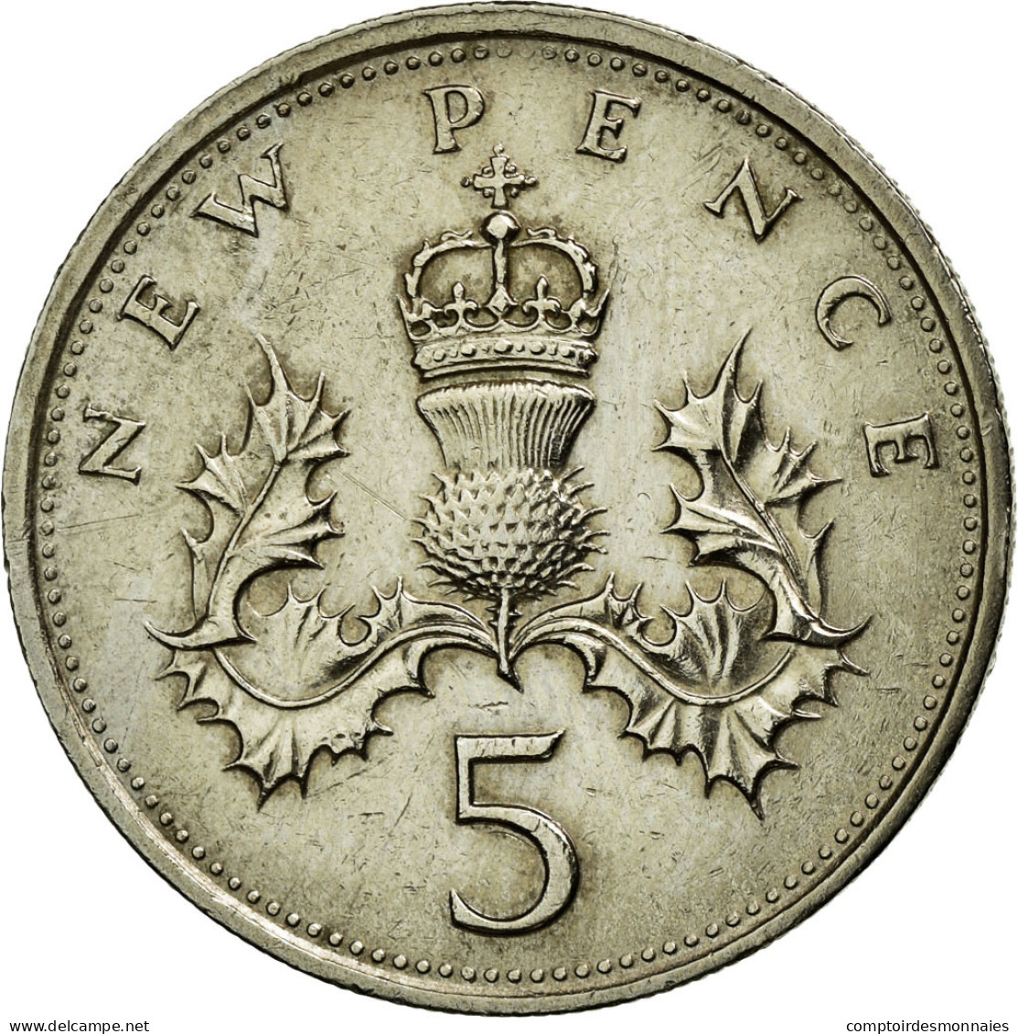 Monnaie, Grande-Bretagne, Elizabeth II, 5 New Pence, 1980, TTB, Copper-nickel - 5 Pence & 5 New Pence