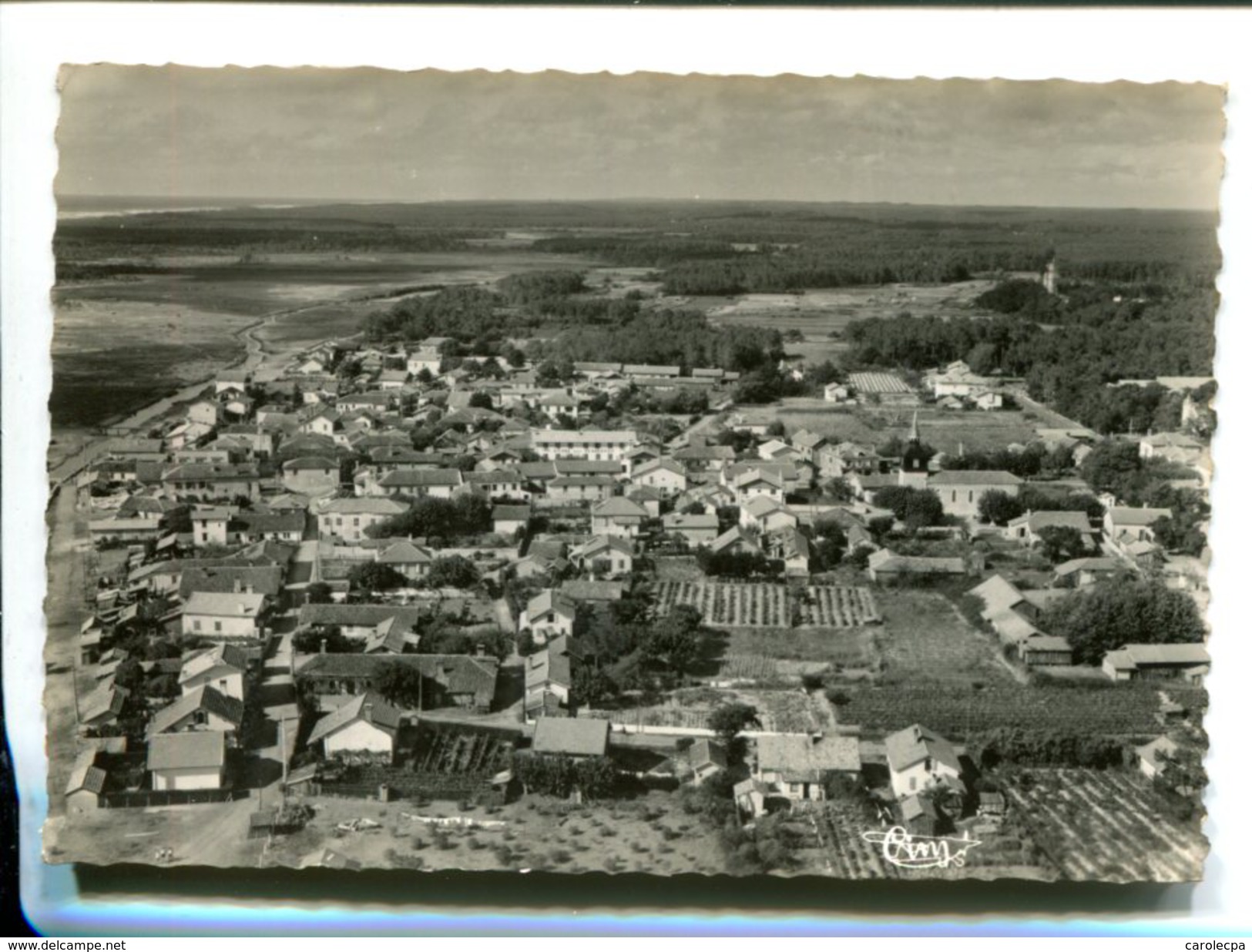 CP -vieux Boucau (40) Vue Aerienne Le Bourg - Vieux Boucau