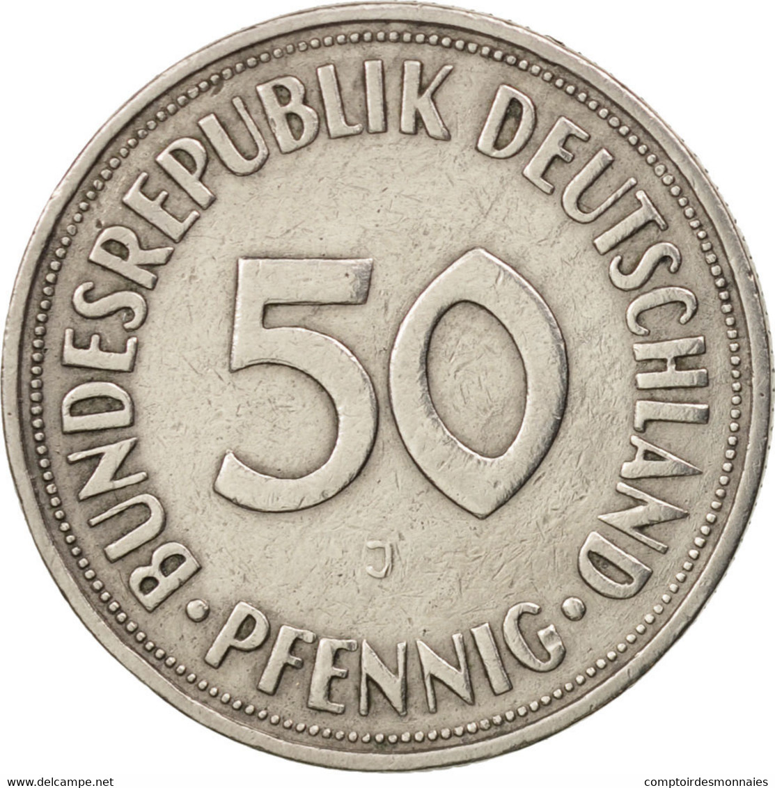 Monnaie, République Fédérale Allemande, 50 Pfennig, 1950, Hamburg, TTB - 50 Pfennig