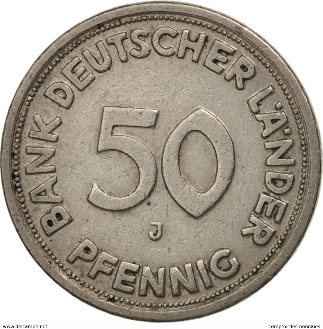 Monnaie, République Fédérale Allemande, 50 Pfennig, 1949, Hamburg, TTB - 50 Pfennig