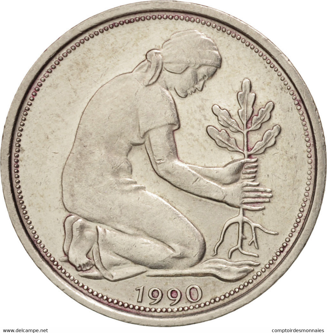 Monnaie, République Fédérale Allemande, 50 Pfennig, 1990, Berlin, SPL - 50 Pfennig