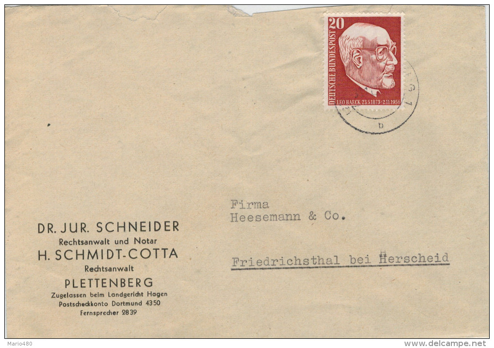 LETTERA  DA DORTMUND  PER FRIEDRICHSTHAL B. HERSCHEID        (VIAGGIATA) - Storia Postale