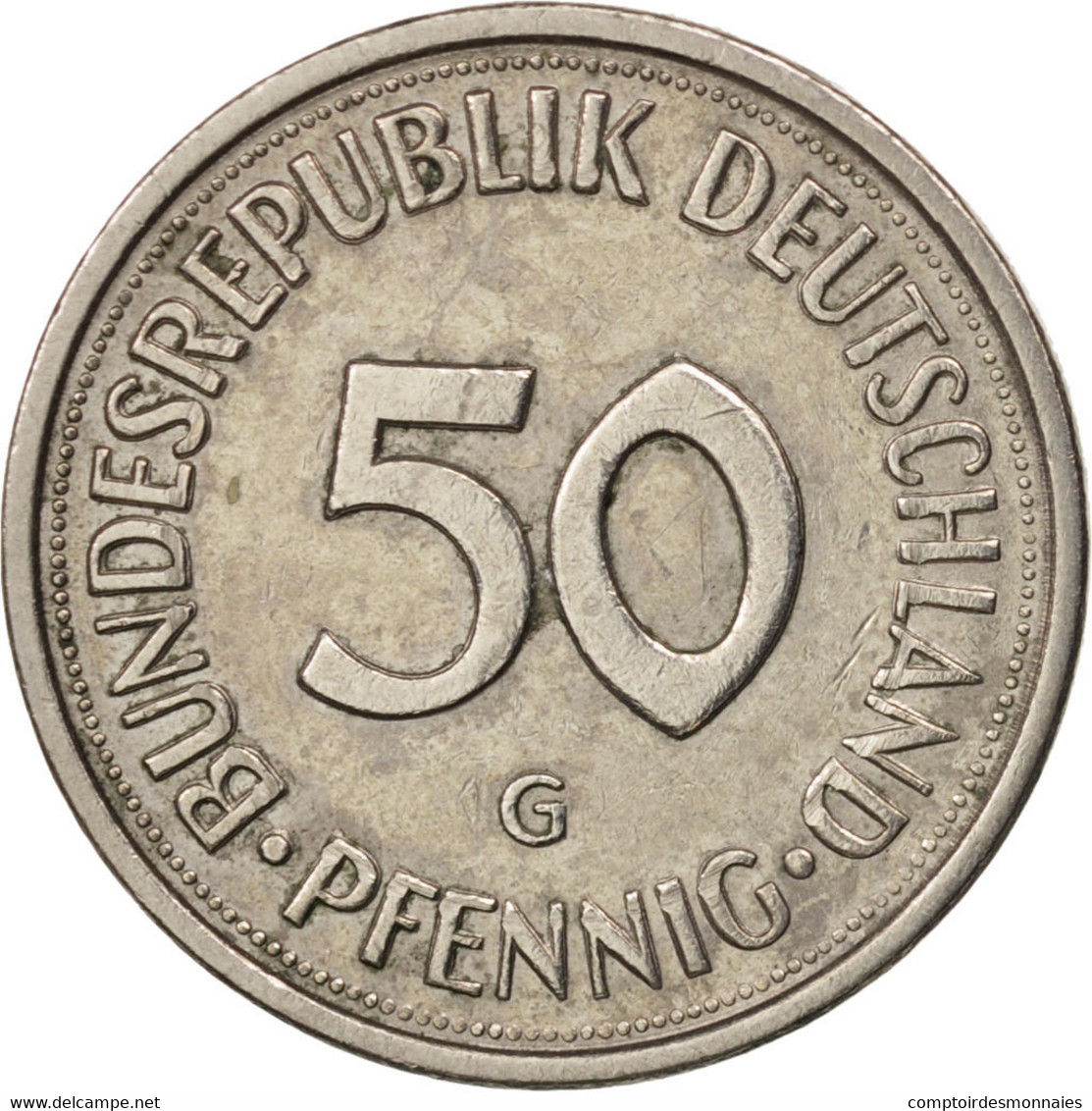 Monnaie, République Fédérale Allemande, 50 Pfennig, 1982, Karlsruhe, TTB+ - 50 Pfennig