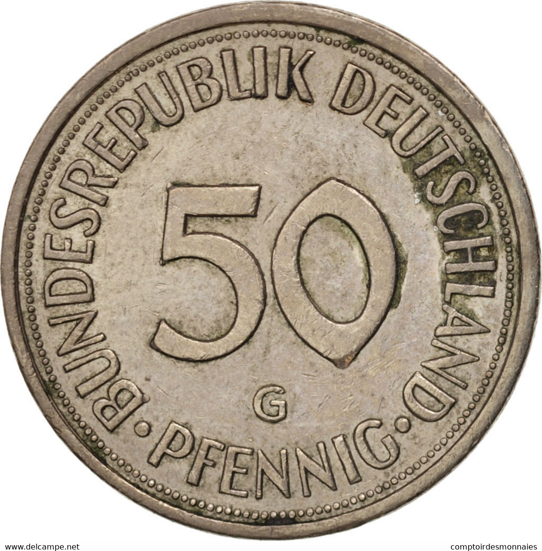 Monnaie, République Fédérale Allemande, 50 Pfennig, 1985, Karlsruhe, SUP - 50 Pfennig