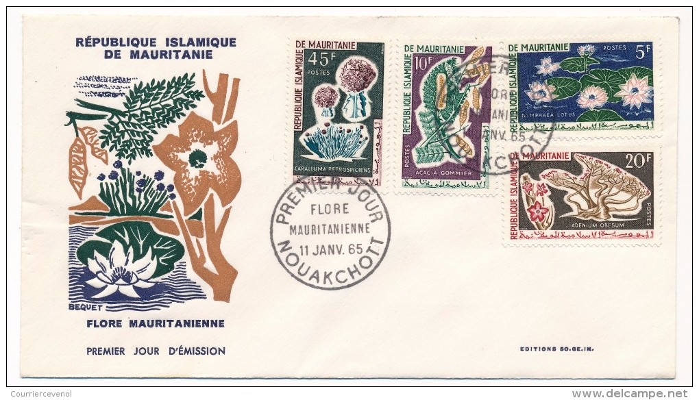 MAURITANIE => Enveloppe FDC => Flore Mauritanienne - 11 Janvier 1965 - Nouakchott - Mauritanie (1960-...)