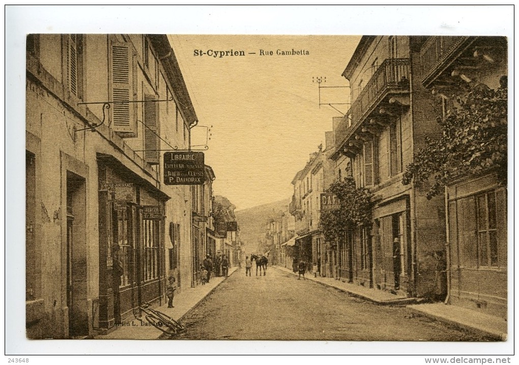 Saint Cyprien Rue Gambetta (librairie Daudrix) - Sonstige & Ohne Zuordnung