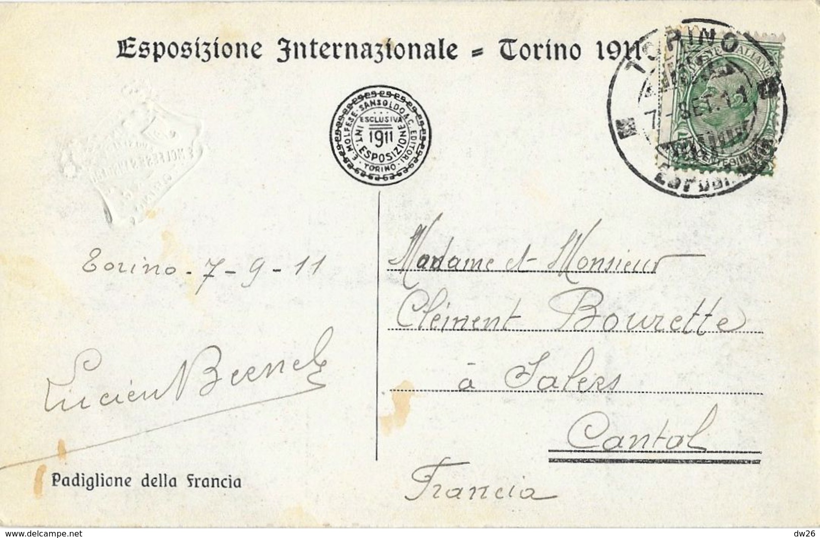 Torino - Esposizione Internazionale 1911 - Padiglione Della Francia - Tentoonstellingen