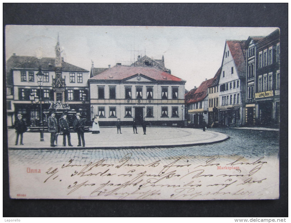 AK UNNA Marktplatz Ca.1900  // D*20111 - Unna