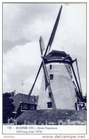 HAMME (O.Vl.) - Molen/moulin - Blauwe Prentkaart Ons Molenheem Van De Grote Napoleon In 1978 Na De Restauratie - Hamme