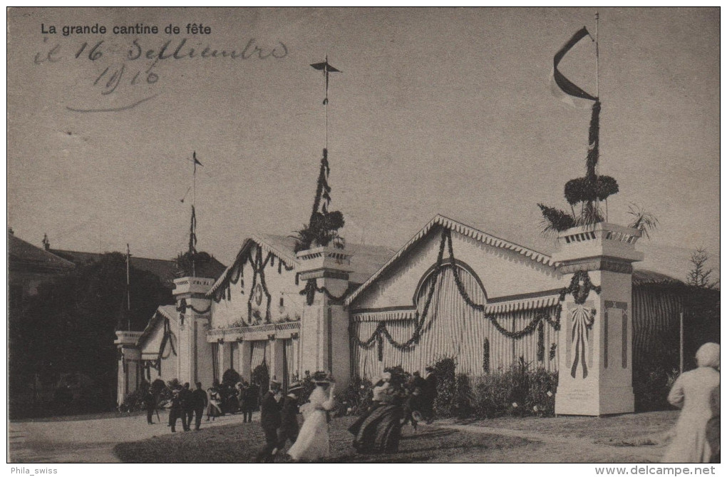 LAUSANNE - VIIIè EXPOSITION D'AGRICULTURE 1910 - La Grande Cantine De Fete - Lausanne