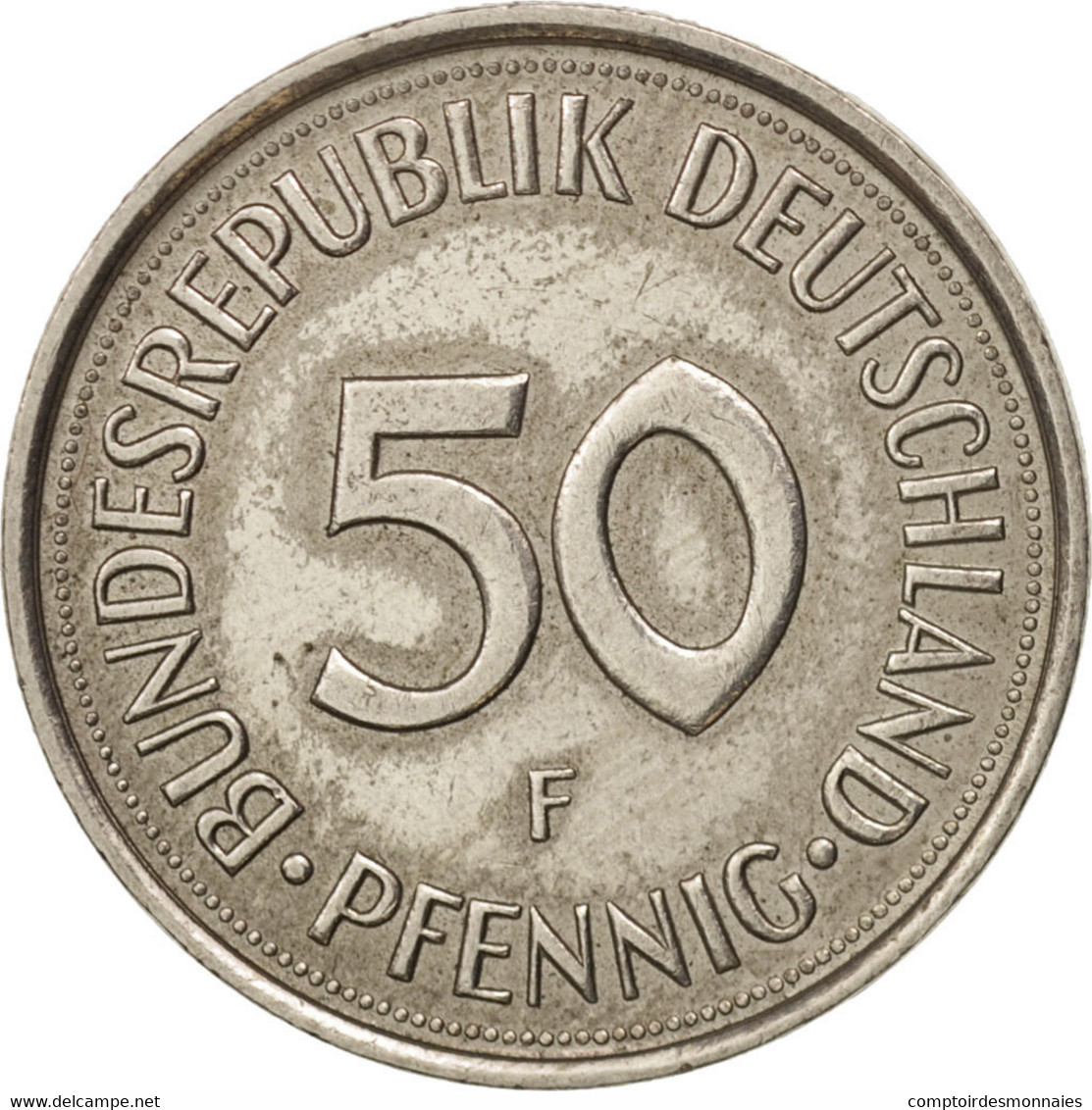 Monnaie, République Fédérale Allemande, 50 Pfennig, 1991, Stuttgart, SUP - 50 Pfennig