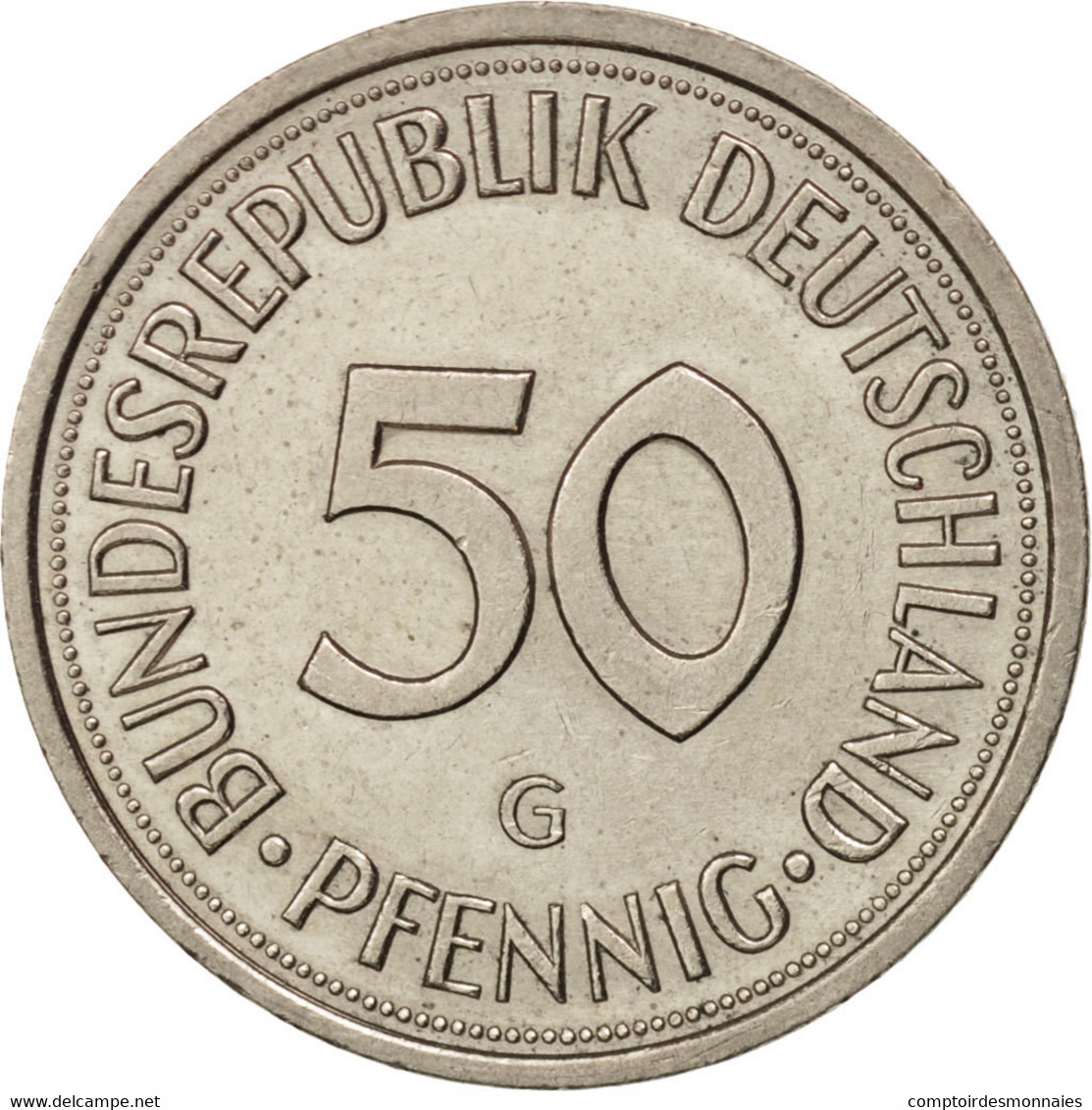 Monnaie, République Fédérale Allemande, 50 Pfennig, 1989, Karlsruhe, SUP+ - 50 Pfennig