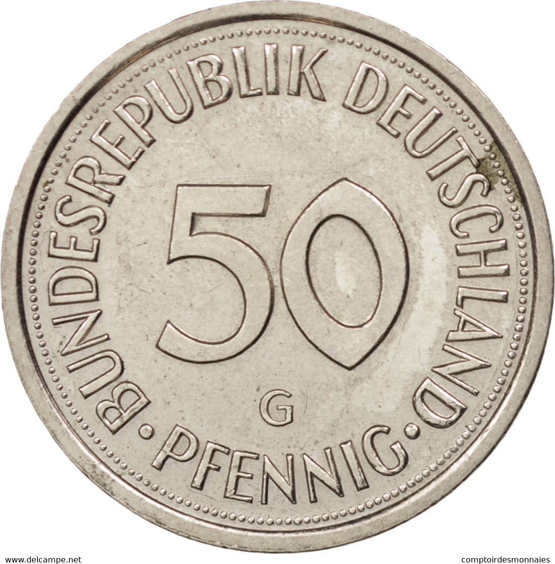 Monnaie, République Fédérale Allemande, 50 Pfennig, 1990, Karlsruhe, SUP - 50 Pfennig