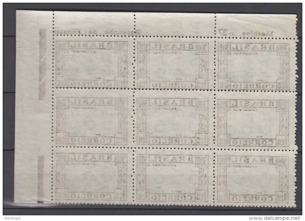 Brazil Brasil Mi# 435 ** MNH Corner Block Of 9 DIA DA CRIANCA 1935 - Ongebruikt