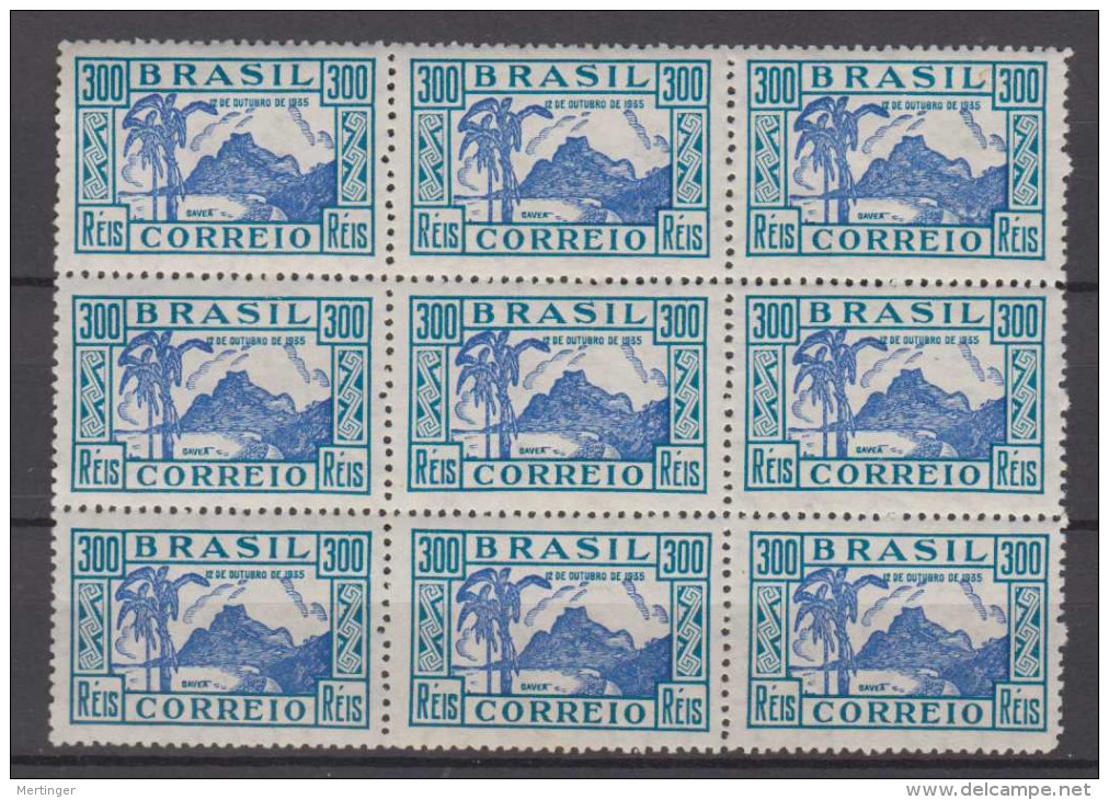 Brazil Brasil Mi# 437 ** MNH Block Of 9 DIA DA CRIANCA 1935 - Ongebruikt