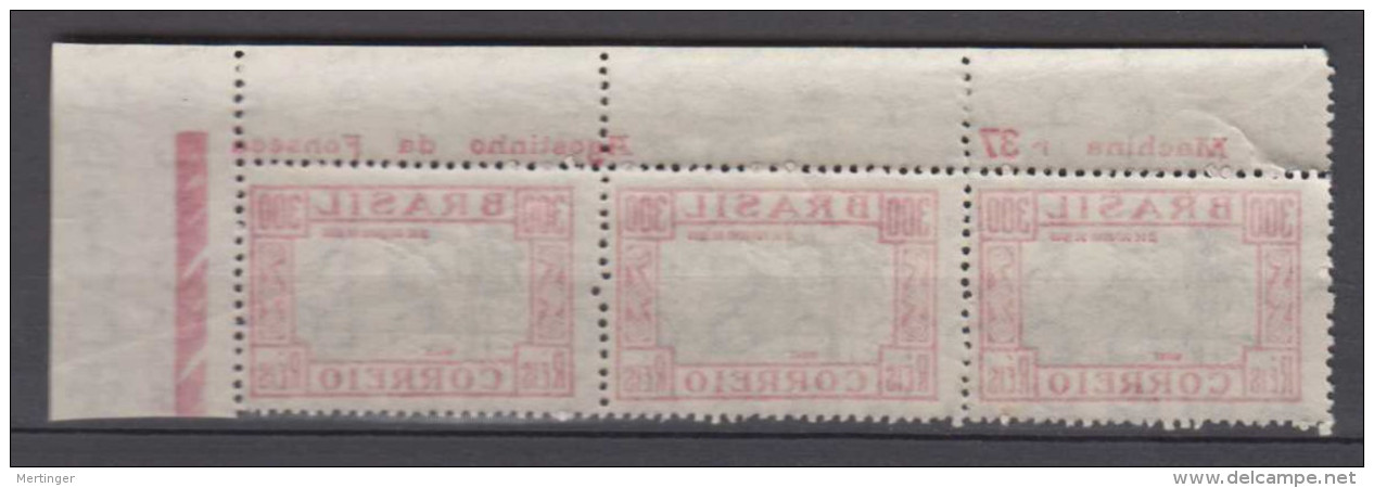 Brazil Brasil Mi# 438 ** MNH Corner Strip Of 3 Imprint  DIA DA CRIANCA 1935 - Nuevos