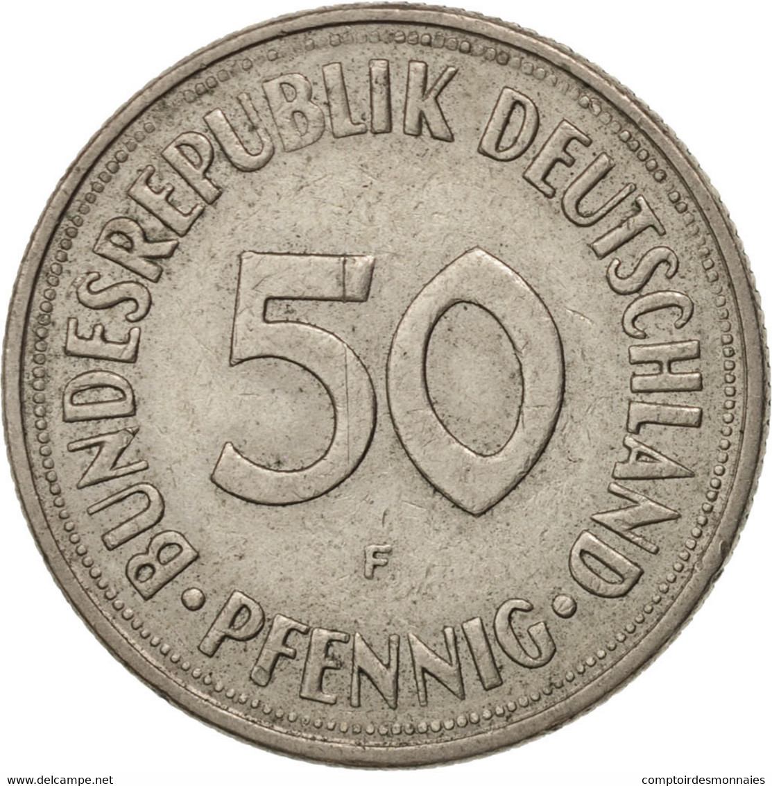 Monnaie, République Fédérale Allemande, 50 Pfennig, 1969, Stuttgart, TTB - 50 Pfennig