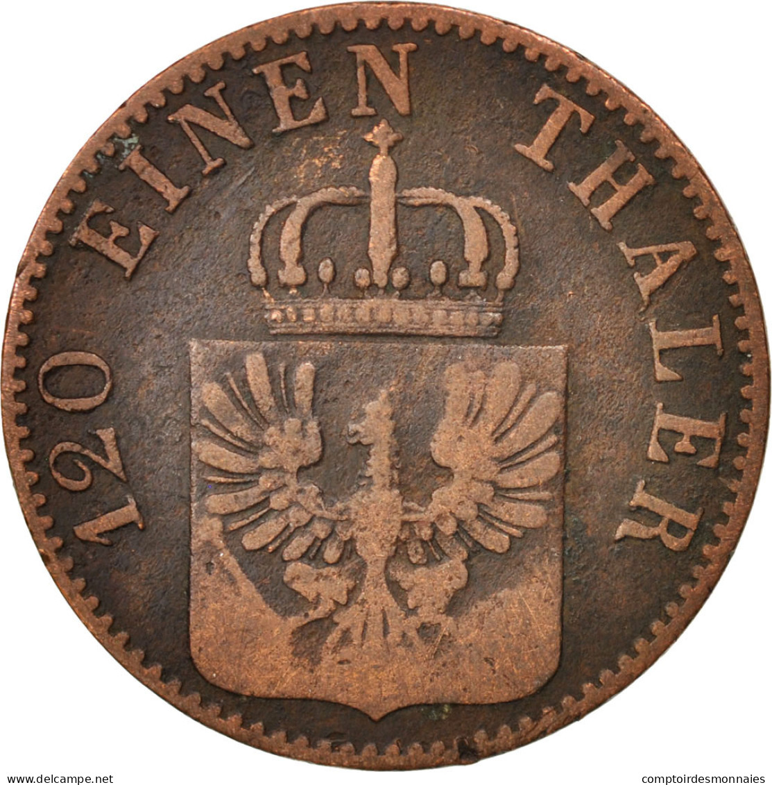 Monnaie, Etats Allemands, PRUSSIA, Friedrich Wilhelm IV, 3 Pfennig, 1855, TB+ - Small Coins & Other Subdivisions