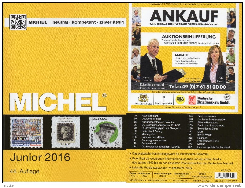 Europa Band 1+Junior Deutschland MlCHEL 2016 New 78€ D AD DR Berlin SBZ DDR BRD A CH FL HU CZ CSR SLOWAKEI UNO Genf Wien - Non-classés