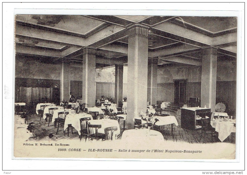 CPA 20 - CORSE - ILE-ROUSSE - SALLE A MANGER DE L'HOTEL NAPOLEON BONAPARTE - Other & Unclassified