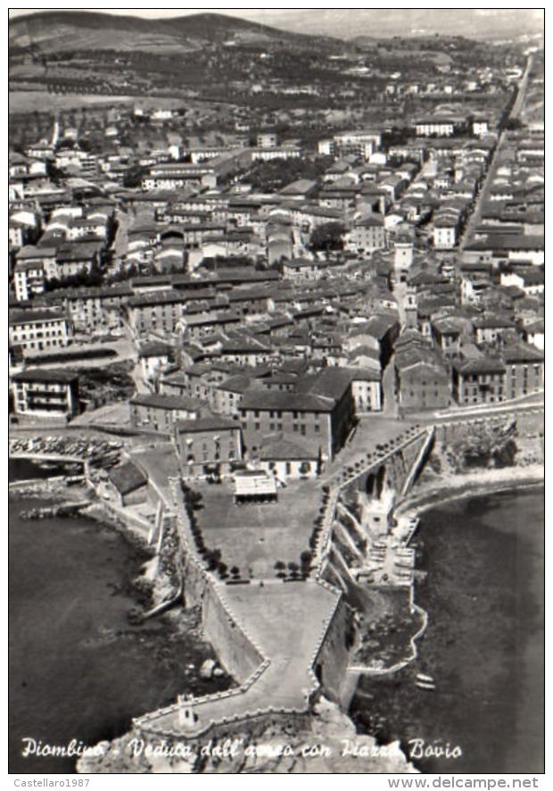 Piombino - Veduta Dall´aereo Con Piazza Bovio - Altri & Non Classificati