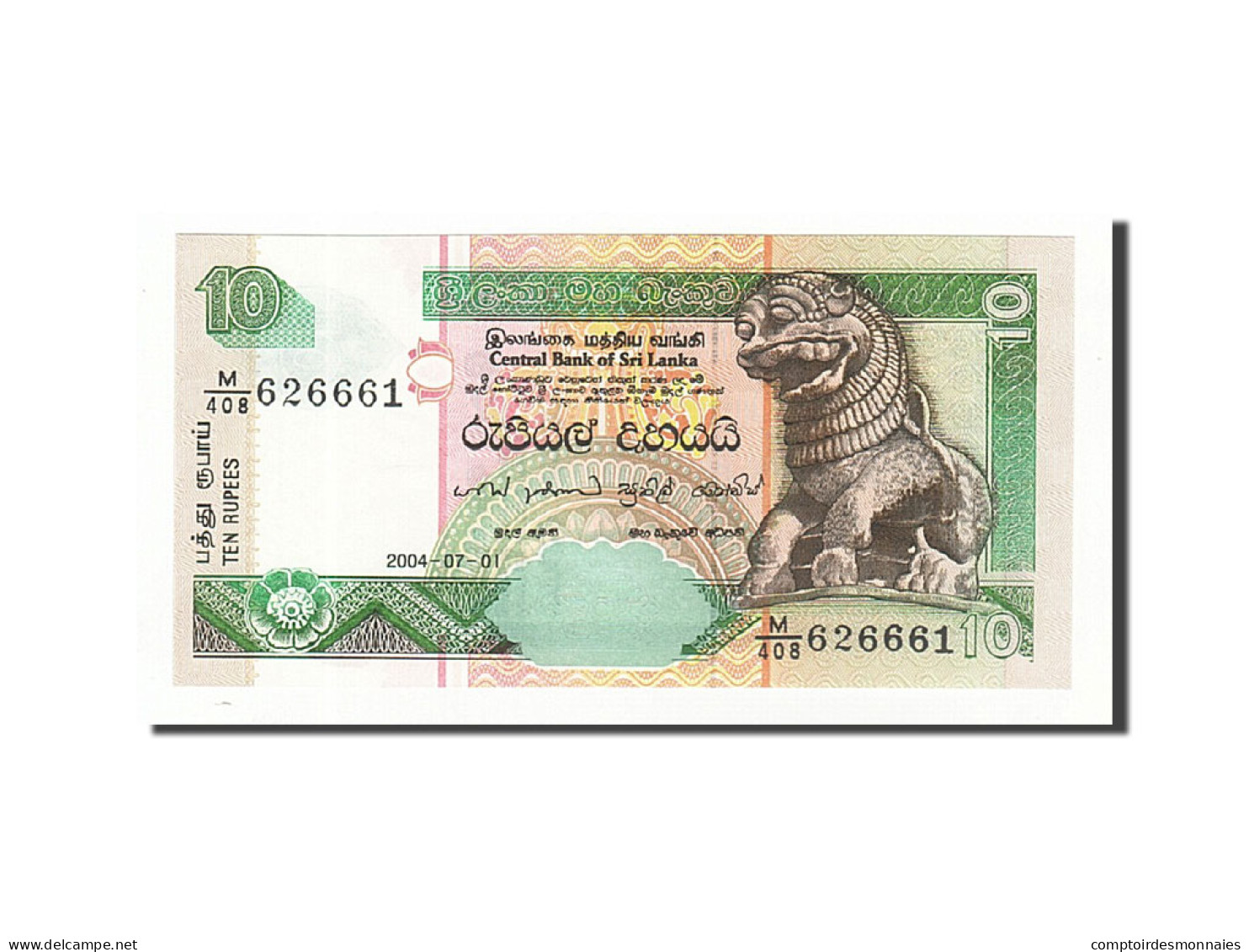 Billet, Sri Lanka, 10 Rupees, 2001-2006, 2004-07-01, KM:115c, NEUF - Sri Lanka