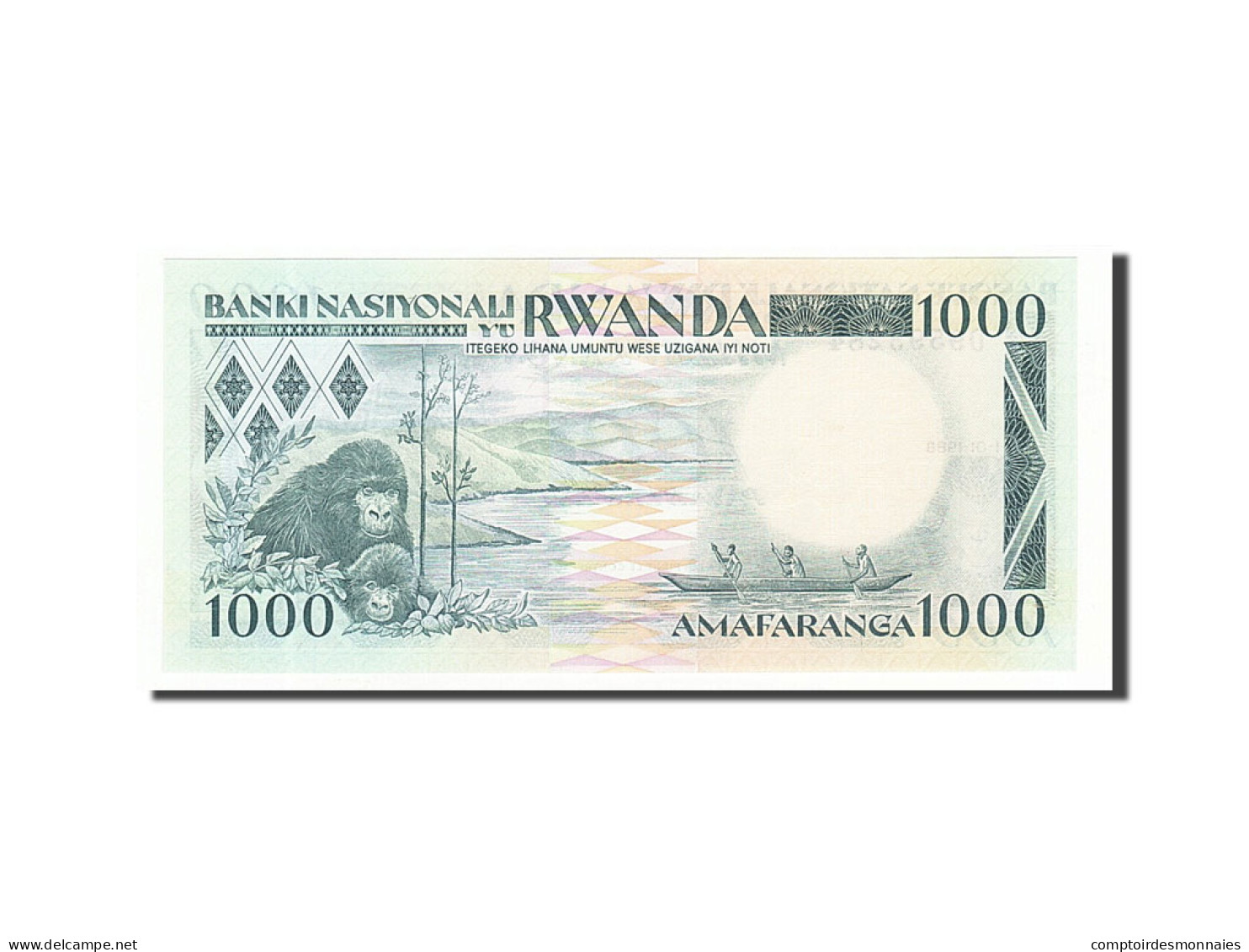 Billet, Rwanda, 1000 Francs, 1988, 1988-01-01, KM:21a, NEUF - Rwanda