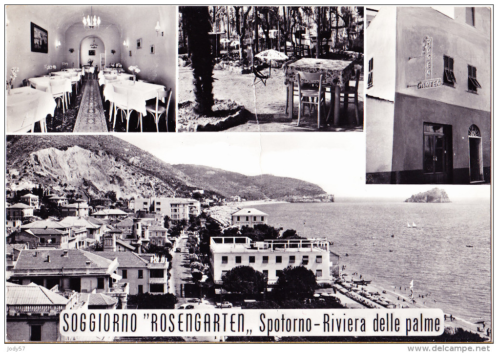 CARTOLINA    SPOTORNO - SOGGIORNO ROSENGARTEN     VIAGGIATA 195? - Altri & Non Classificati