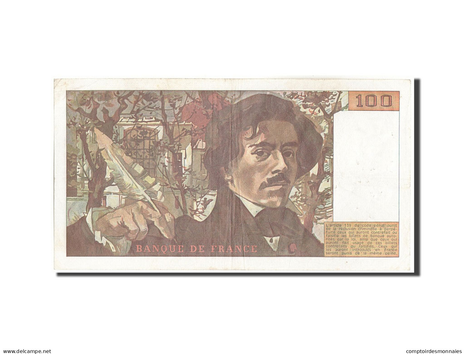 Billet, France, 100 Francs, 100 F 1978-1995 ''Delacroix'', 1978, 1978, TTB+ - 100 F 1978-1995 ''Delacroix''