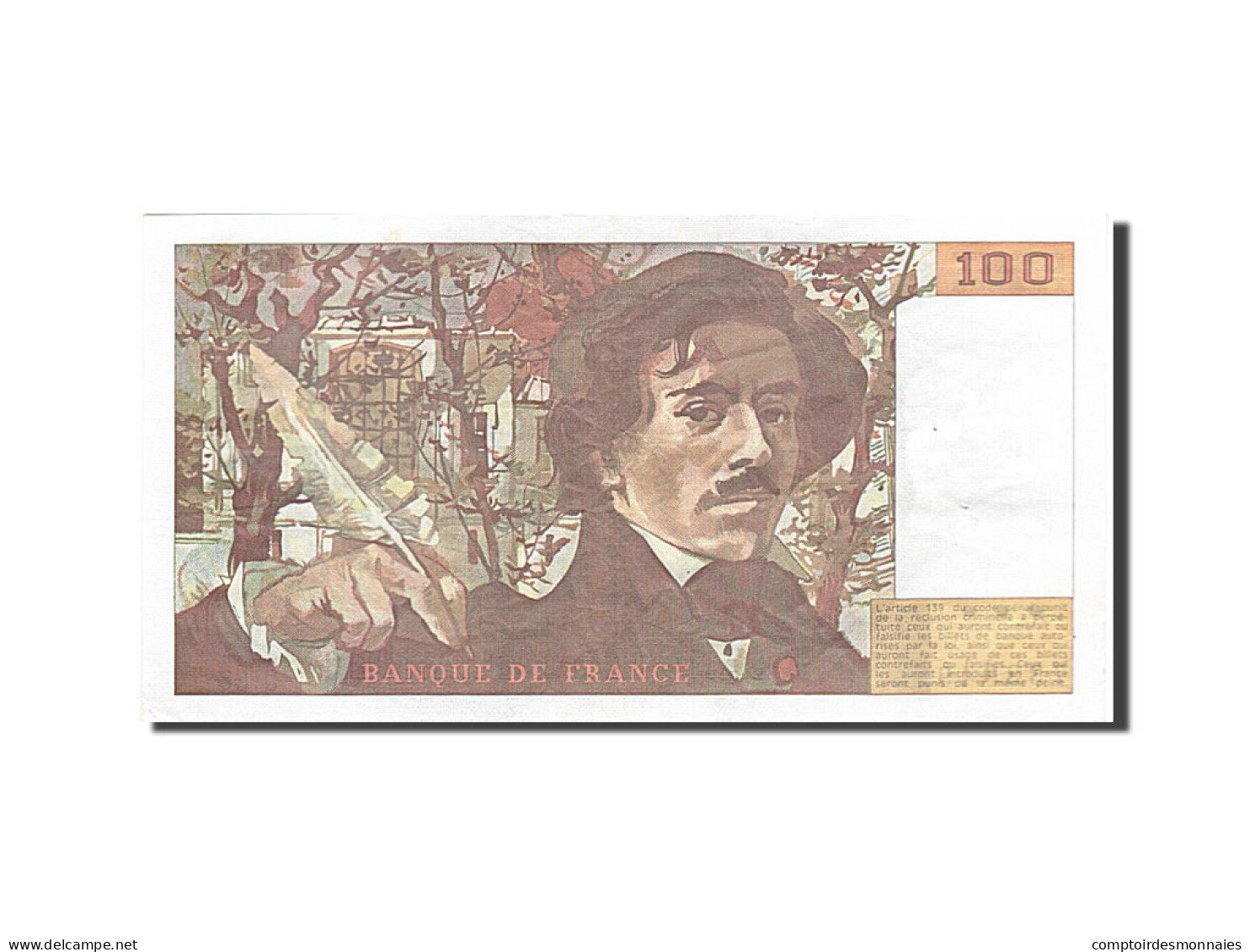Billet, France, 100 Francs, 1978, 1980, SUP, Fayette:69.4b, KM:154b - 100 F 1978-1995 ''Delacroix''