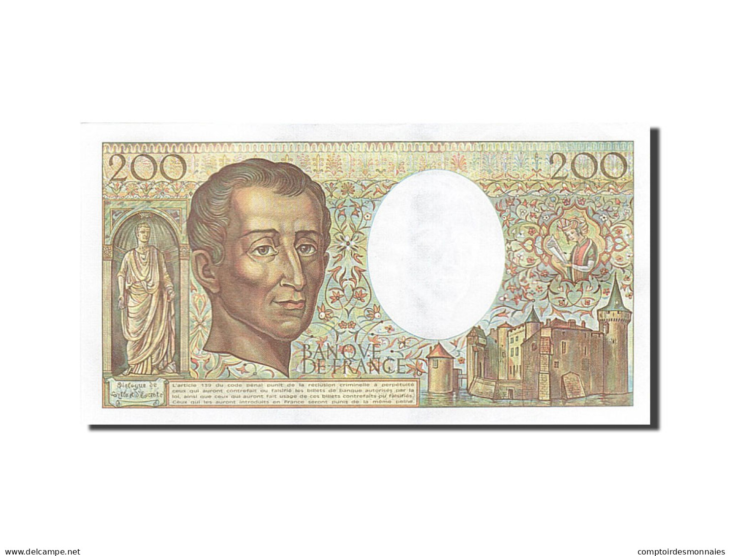 Billet, France, 200 Francs, 1981, 1981, SPL+, Fayette:70.1, KM:155a - 200 F 1981-1994 ''Montesquieu''