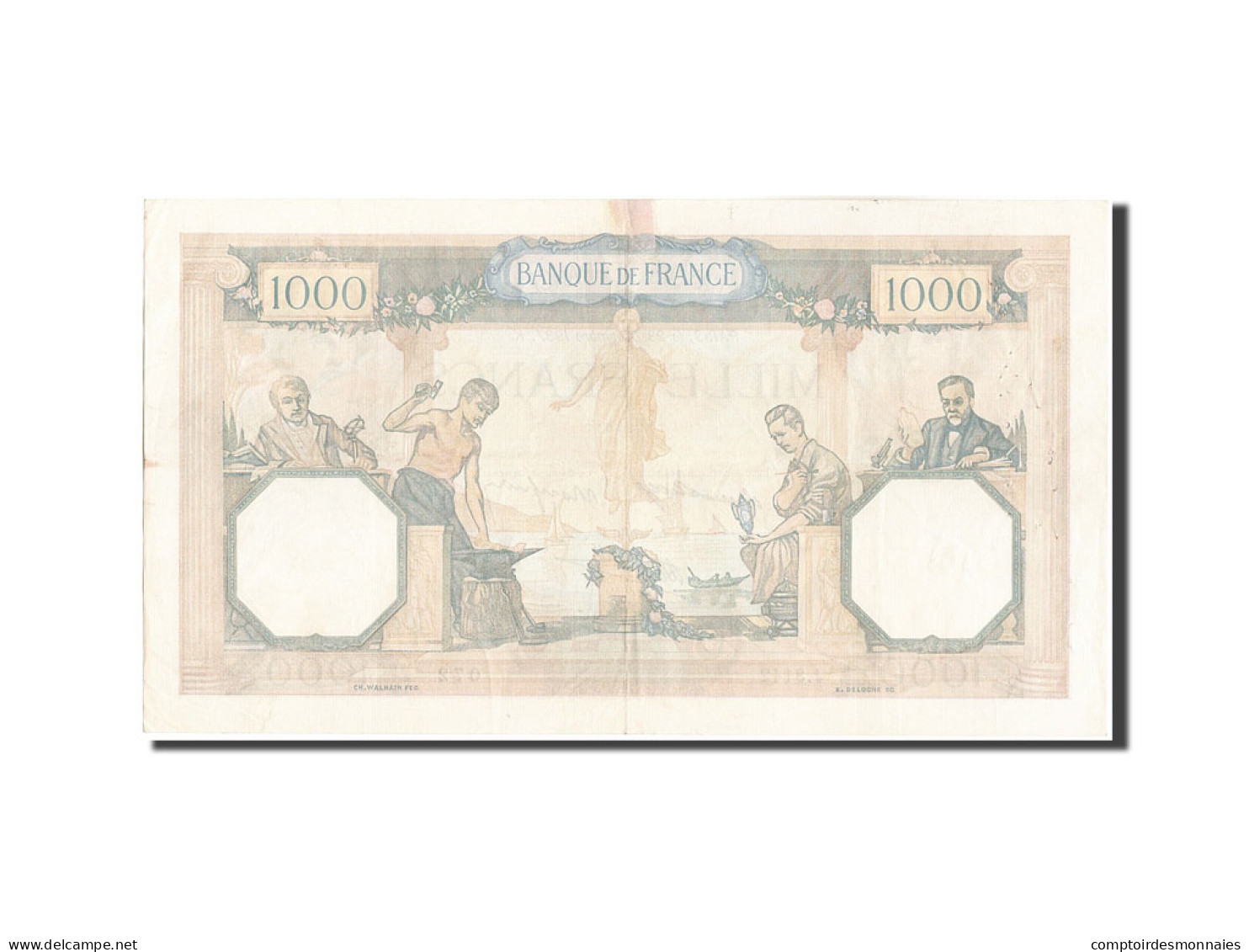 Billet, France, 1000 Francs, 1 000 F 1927-1940 ''Cérès Et Mercure'', 1937 - 1 000 F 1927-1940 ''Cérès Et Mercure''