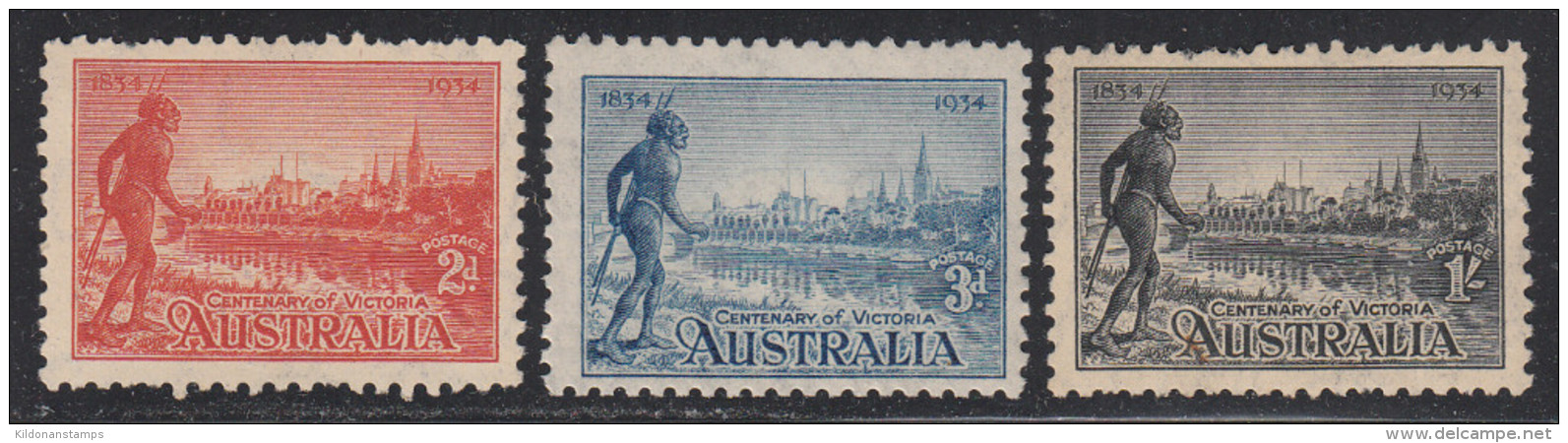 Australia 1934 Mint No Hinge/ Mint Mounted, See Desc, Sc# , SG 147-149 - Mint Stamps