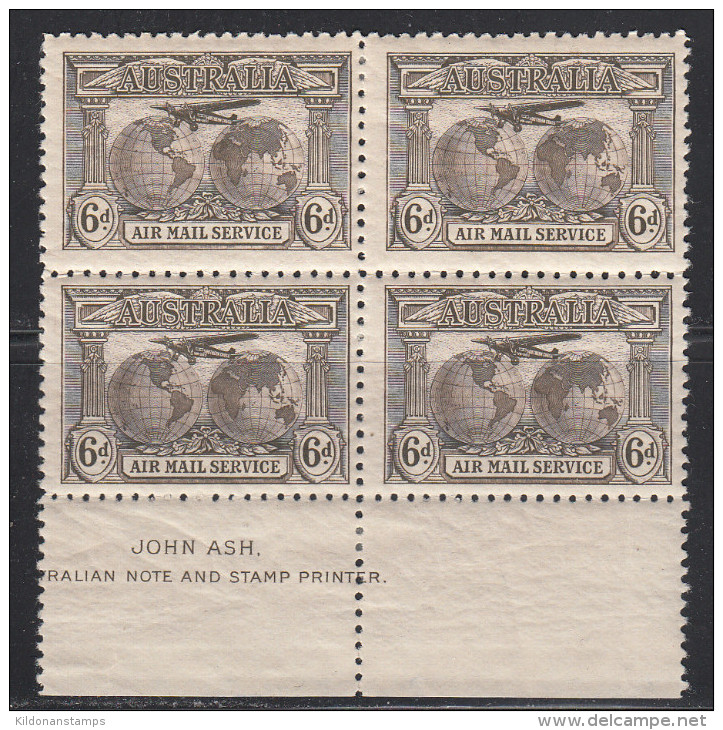 Australia 1931 Air Mail, Mint No Hinge/ Mint Mounted, Block, See Desc Sc# , SG 139 - Mint Stamps